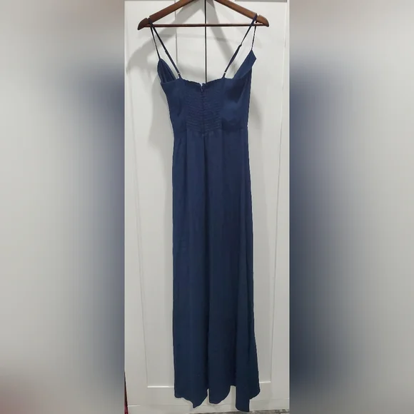 Reformation Loire Dress Navy Blue 2 Maxi Sleeveless Formal Gown - Picture 5 of 5